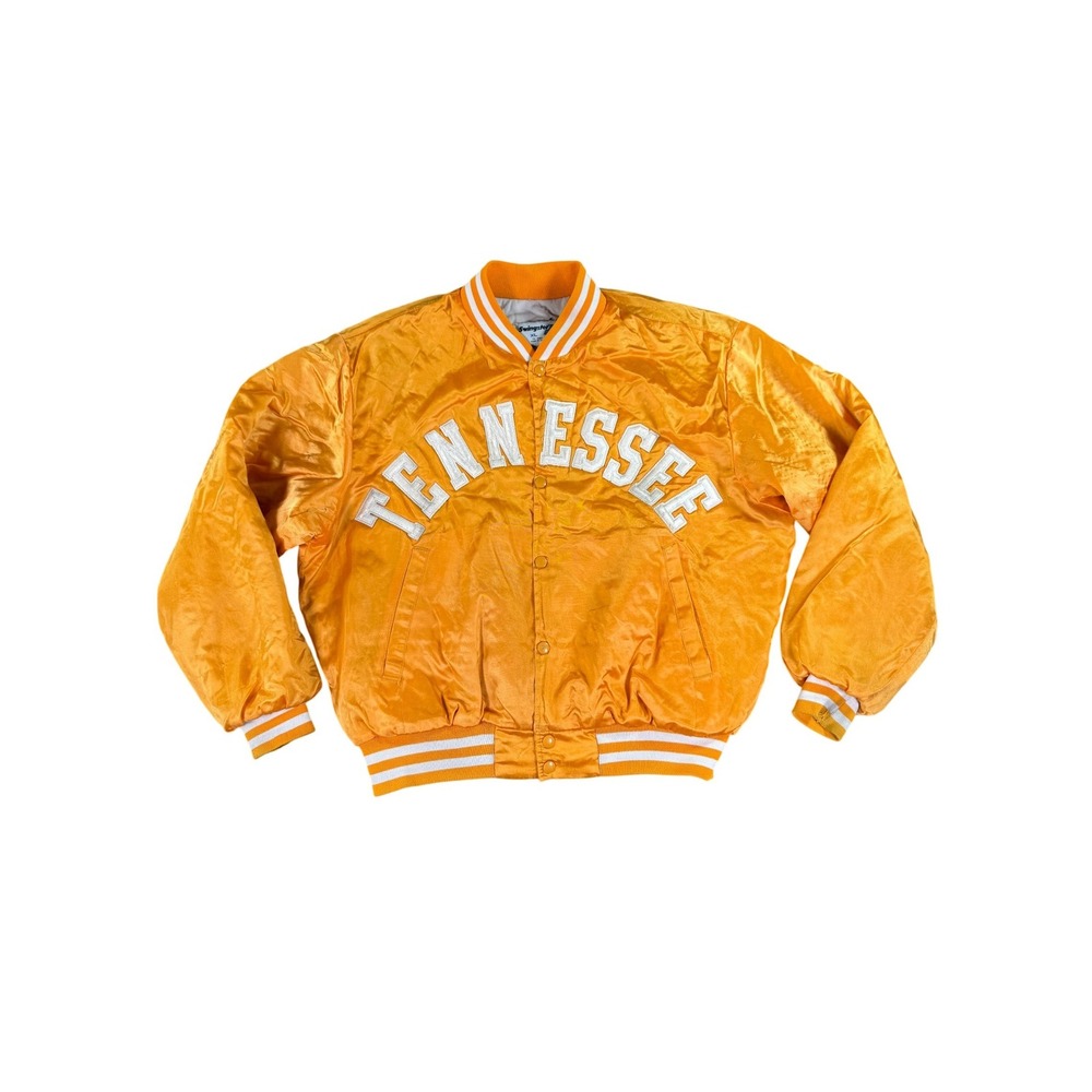 Vintage Swingster Tennessee Volunteers Satin Jacket Mens XL Orange Bomber‎ 80s